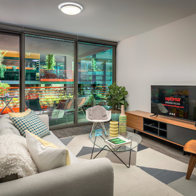 Optima Sonoran Village - Clubhouse Lounge with Cozy Couch