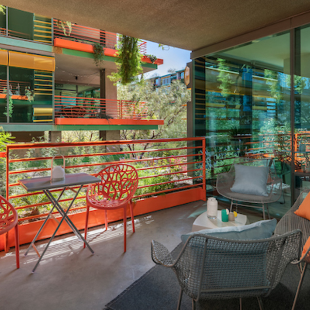 Optima Sonoran Village - Balcony with Chairs and Tables
