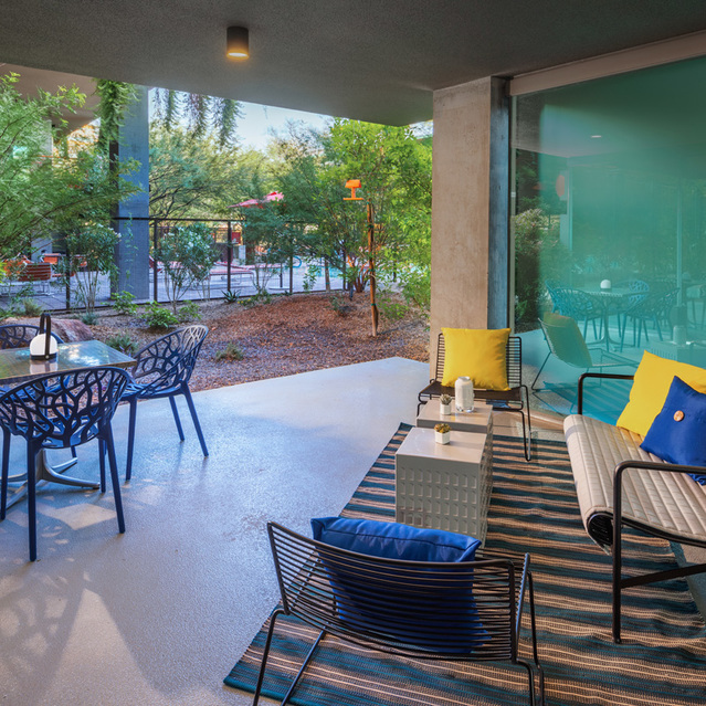 Optima Sonoran Village - Balcony with Chairs and Tables