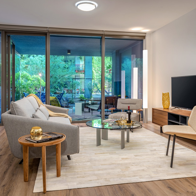Optima Sonoran Village - Living Room with Cozy Couch