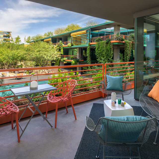 Optima Sonoran Village - Balcony with Chairs and Tables