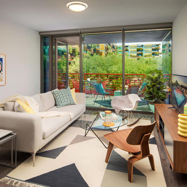 Optima Sonoran Village - Living Room with Cozy Couch